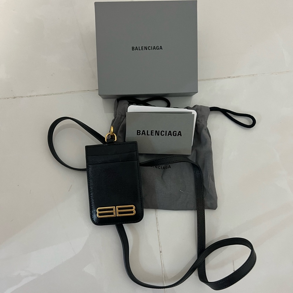 Balenciaga Gossip Card Holder with Strap - Picture 3 of 13